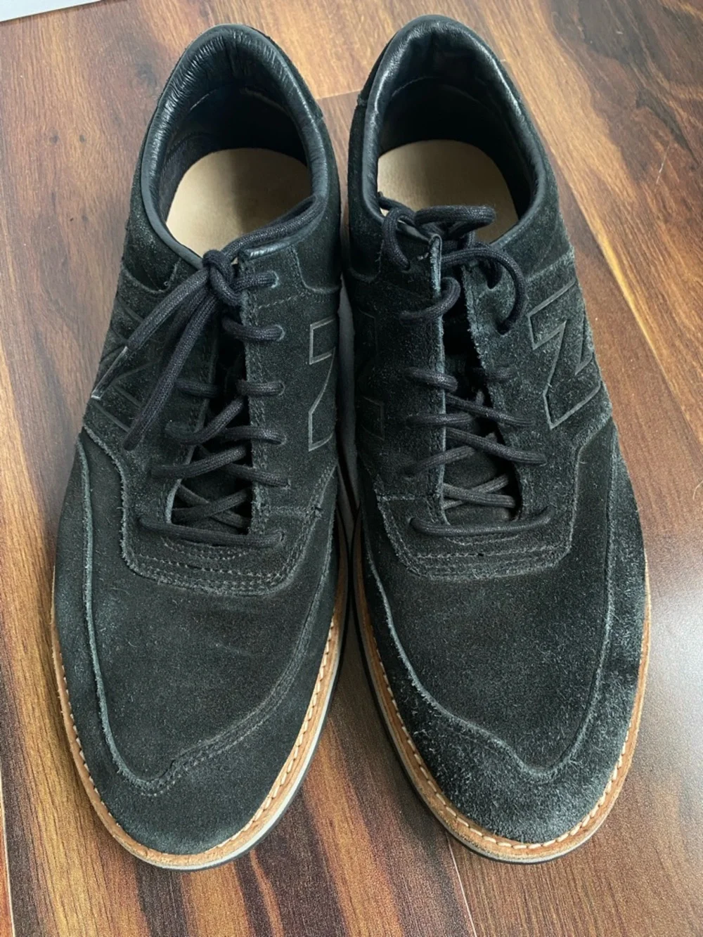 New Balance Black Suede Leather Oxford Casual Dress Sneakers MD1100BK Size 10